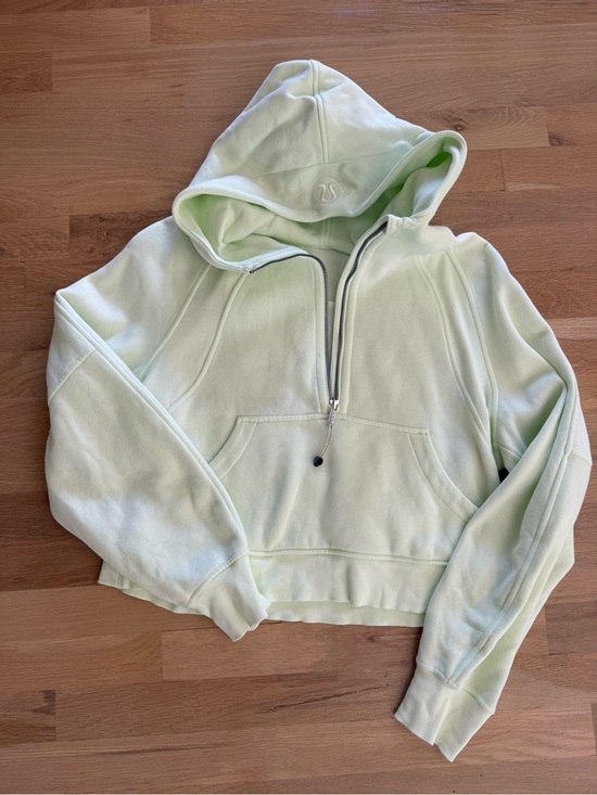 lululemon athletica Sweaters - lululemon athletica Cropped Half-Zip Hoodie in Pale Mint